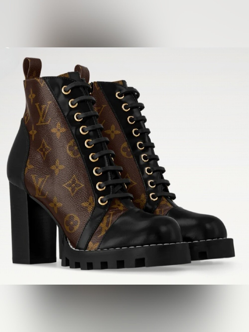 Louis Vuitton Monogram Star Trail Lace-Up Ankle Boots